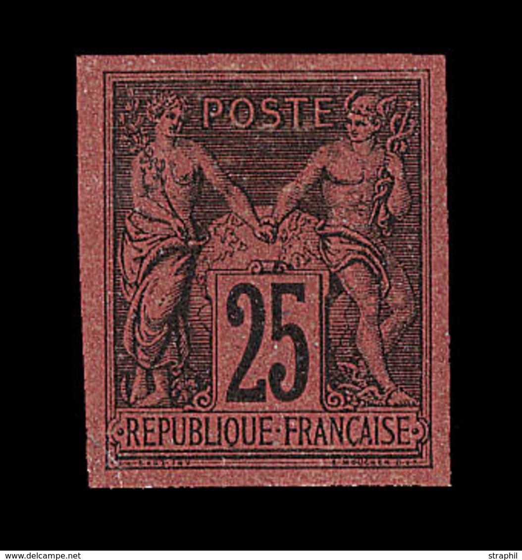 (*) Granet 25c Noir S/rouge - Signé G Bühler - TB - 1876-1878 Sage (Type I)