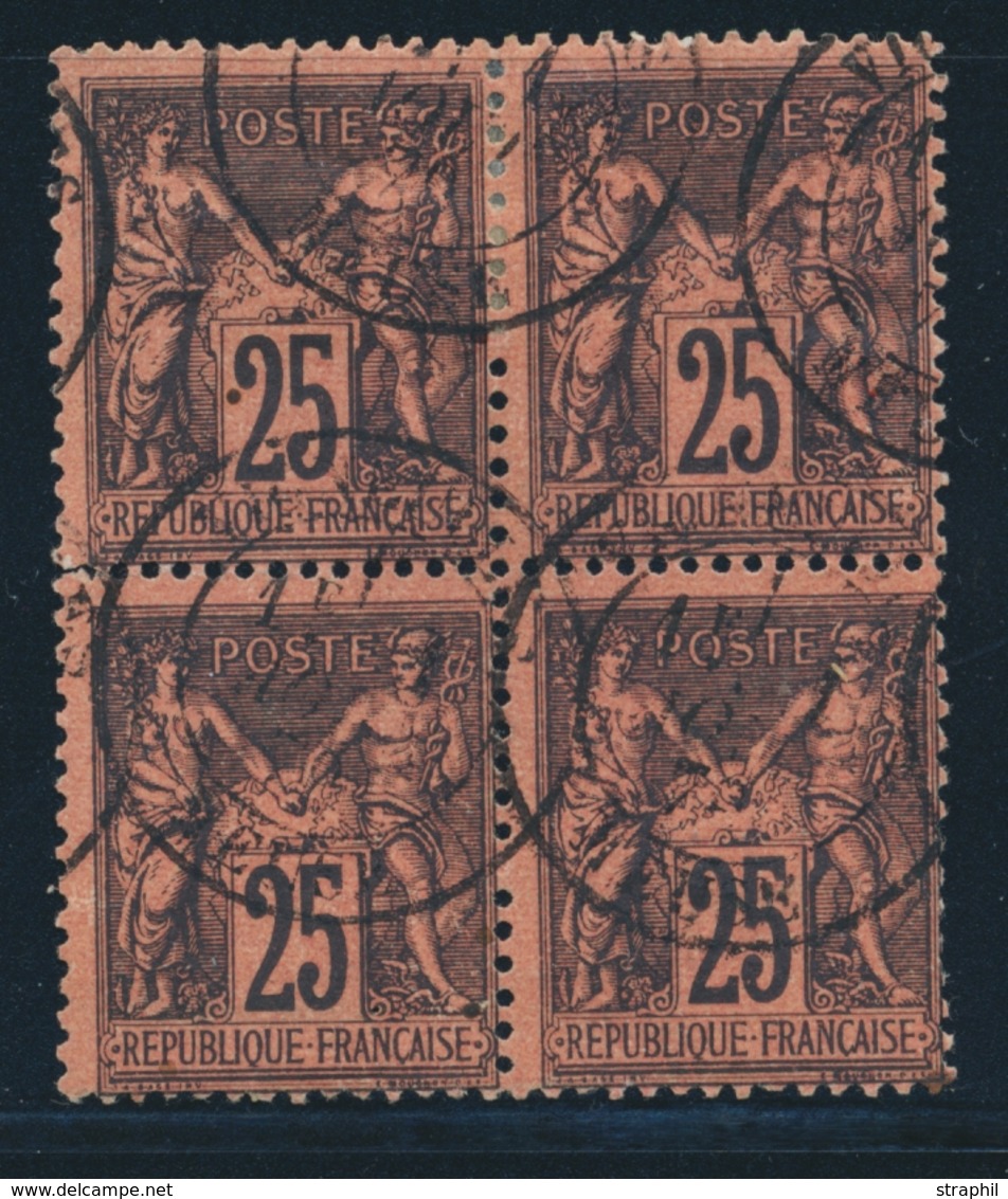 O N°91 - Bloc De 4 - TB - 1876-1878 Sage (Type I)