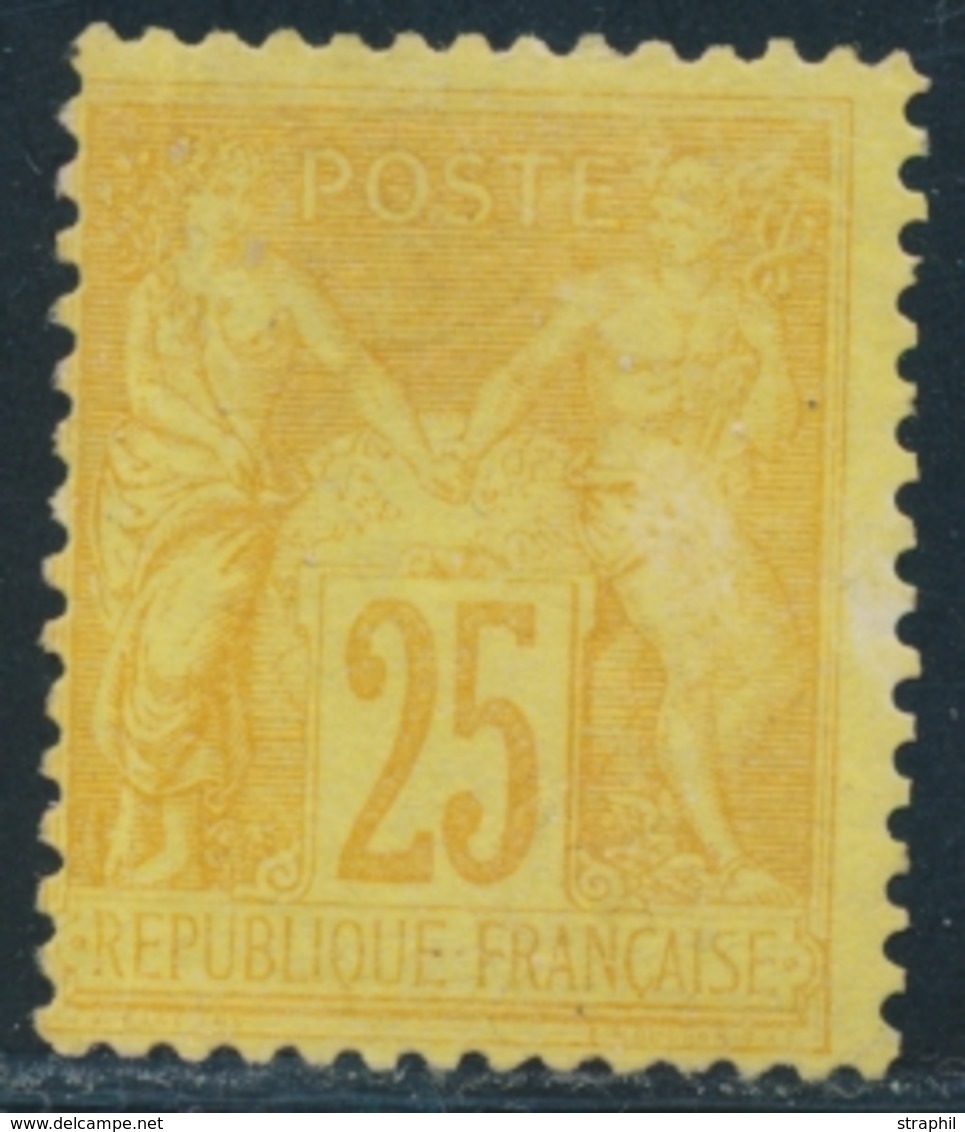 * N°92 - 25c Bistre S/jaune - TB - 1876-1878 Sage (Type I)