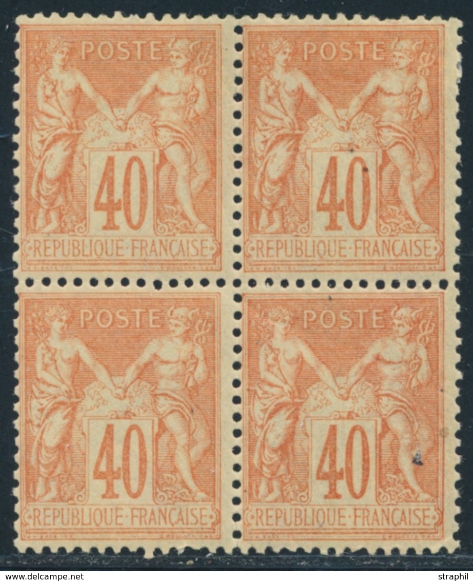 **/* N°94 - Bloc De 4 - 2 Ex ** - TB - 1876-1878 Sage (Type I)