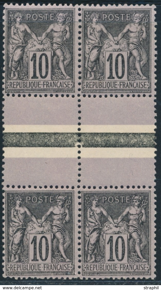 **/* N°103b - 2 Paires Se Tenant - Signé - TB - 1876-1878 Sage (Type I)