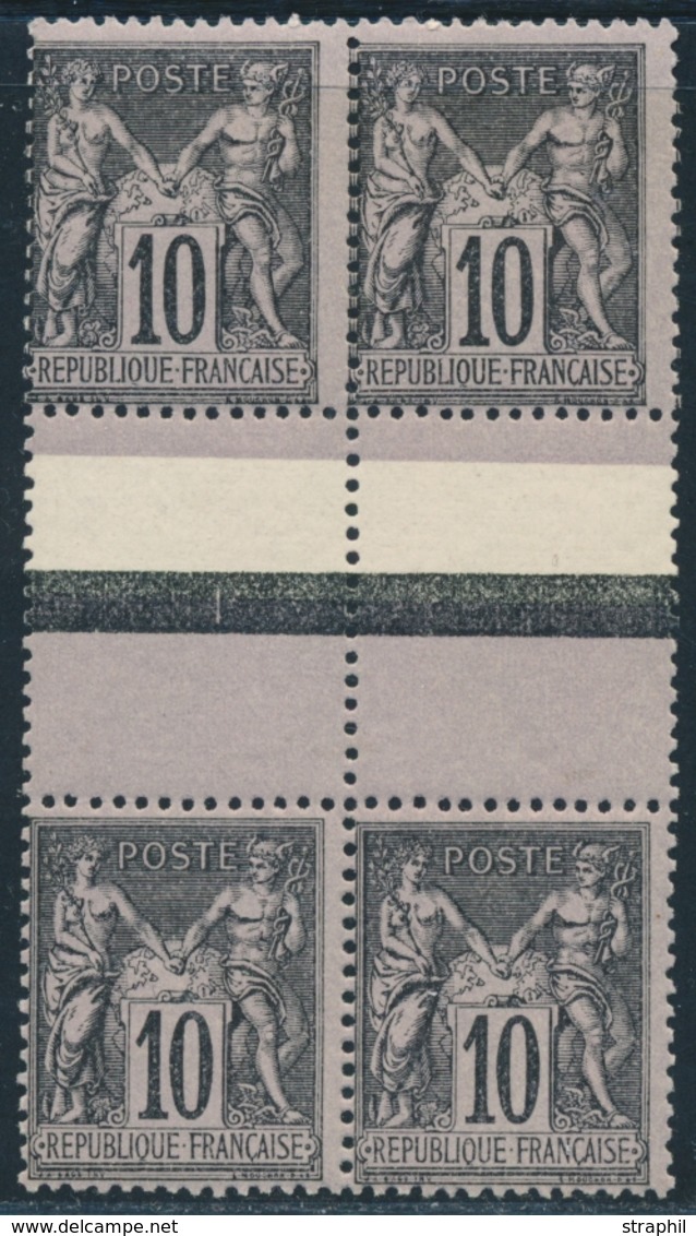 **/* N°103b - Paire - Interpanneau - 2 Ex ** - TB - 1876-1878 Sage (Type I)