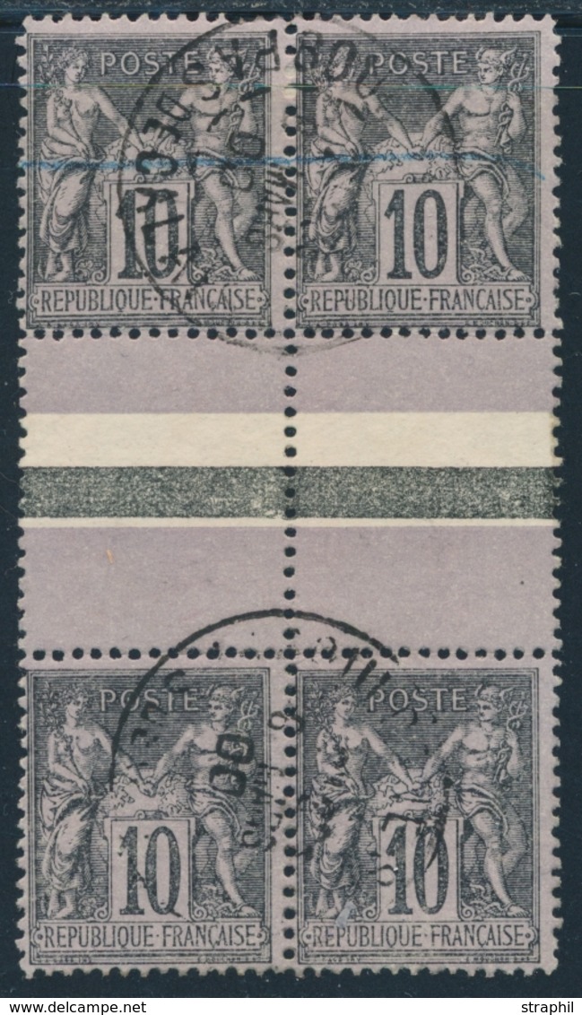 O N°103b - 2 Paires Verticales - TB - 1876-1878 Sage (Type I)