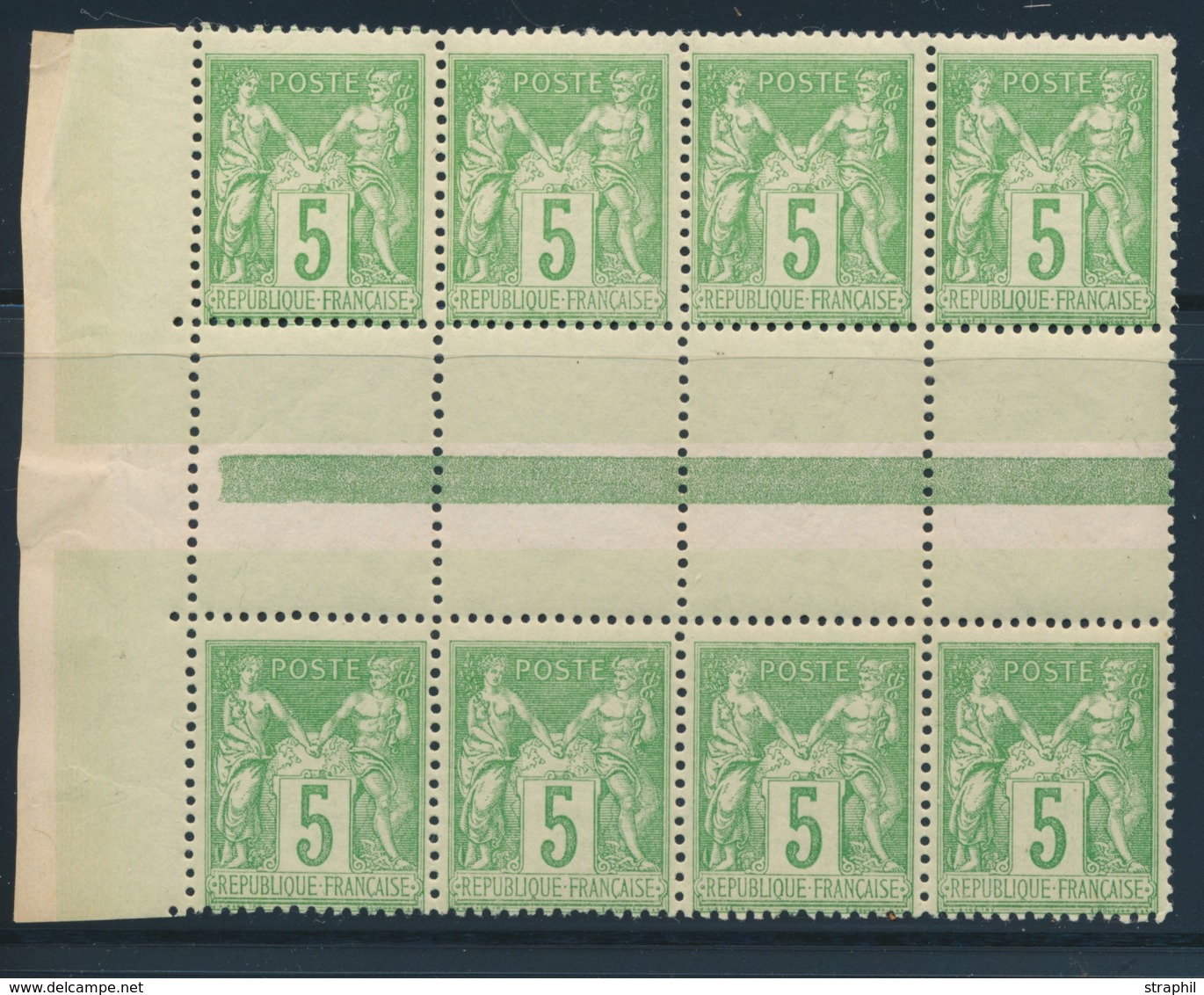 ** N°106a - Bde De 4 - BDF - TB - 1876-1878 Sage (Type I)