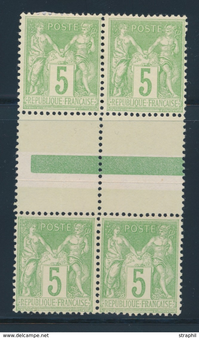 (*) N°106a - 2 Paire Verticales  - TB - 1876-1878 Sage (Type I)