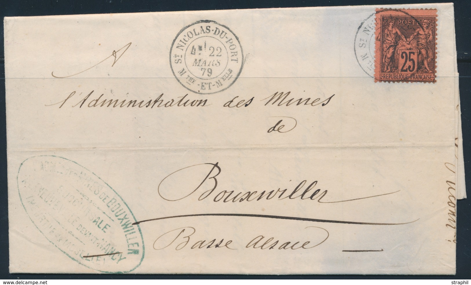 LAC N°91 - Obl. T18 St Nicolas Du Port - 22 Mars 79 - Pr Bouxwiller - TB - 1849-1876: Classic Period