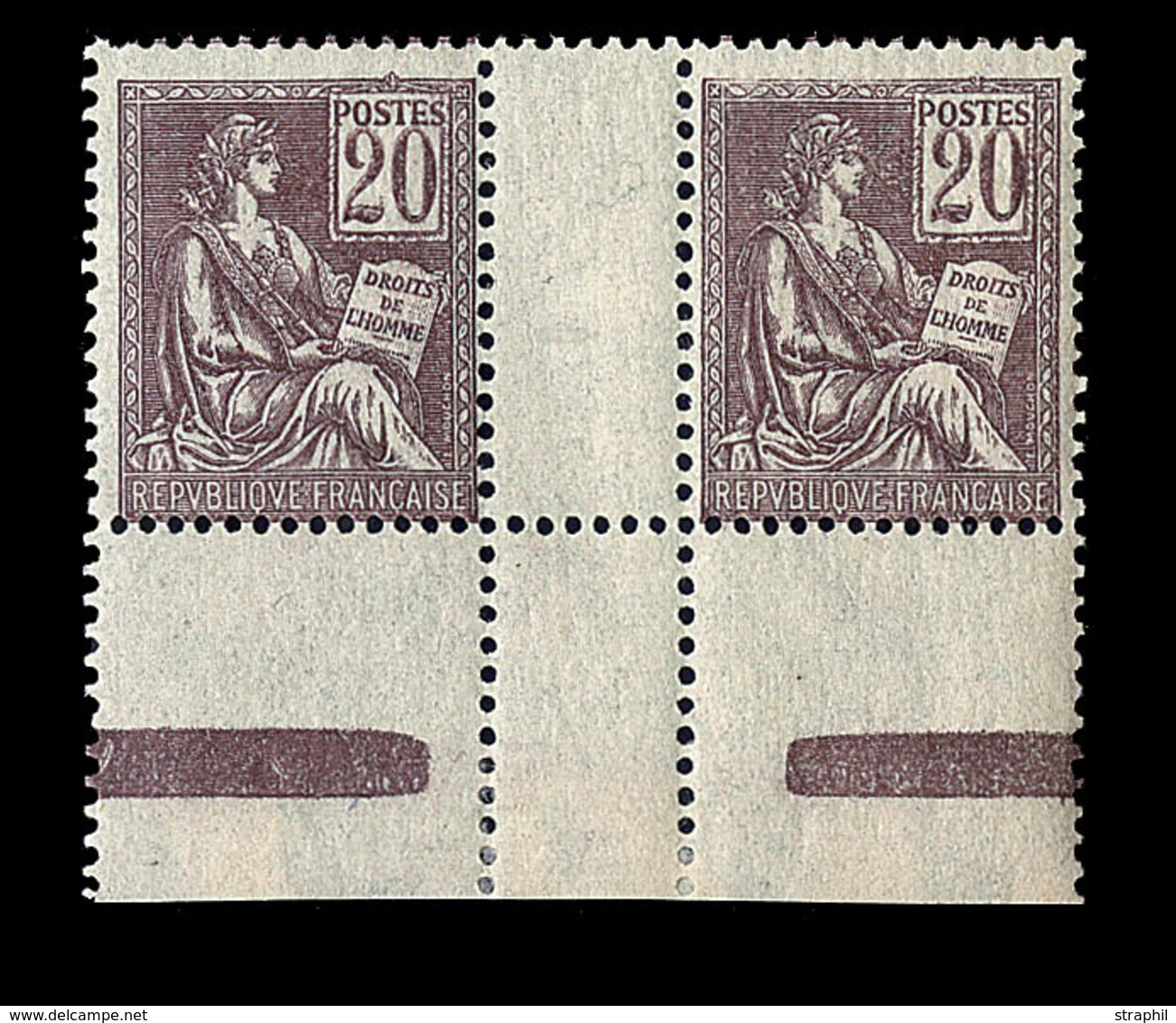 ** N°113 - Paire Avec Pont - Signé Calves - TB - 1900-02 Mouchon