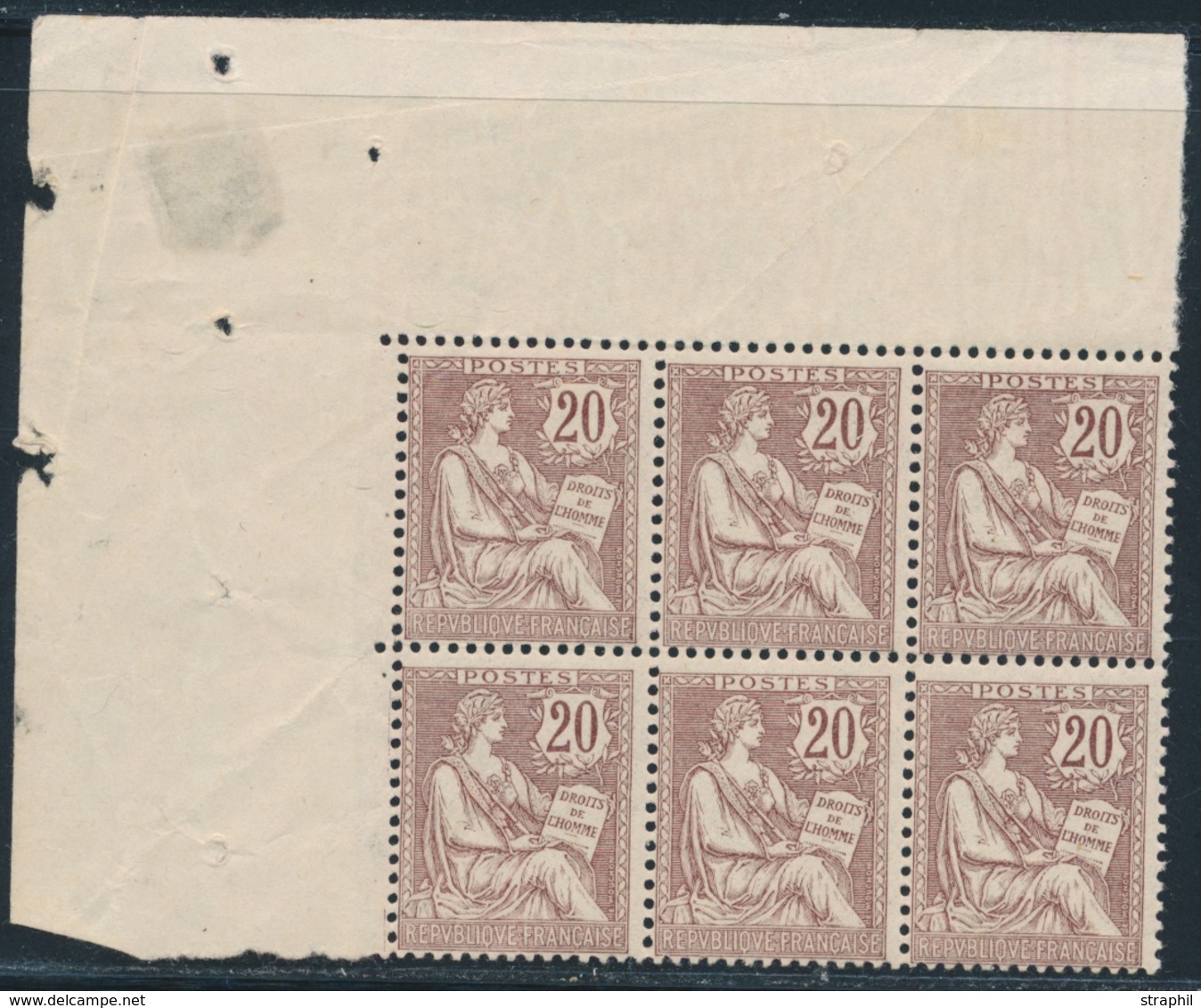 ** N°126 - Bloc De 6 - CDF - TB - 1900-02 Mouchon