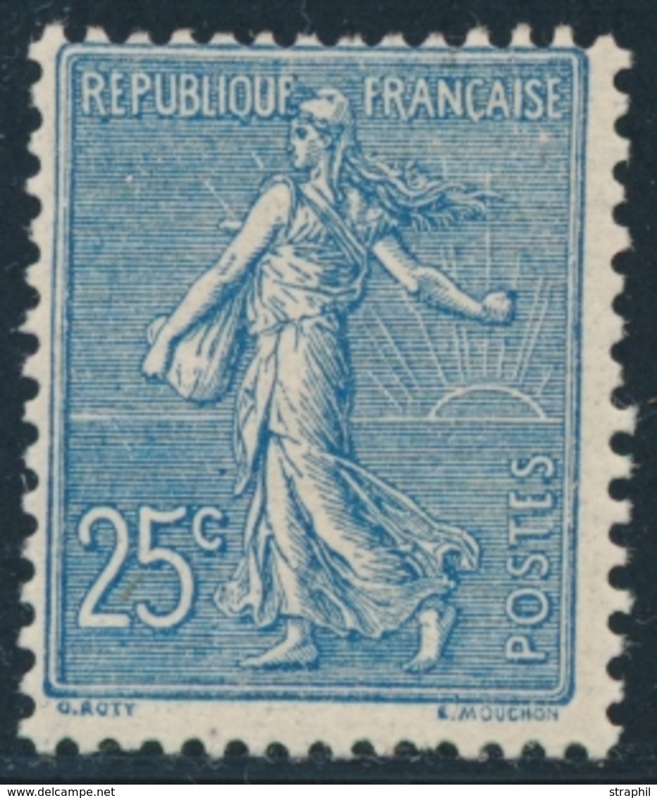 ** N°132 - 25c Bleu - TB - 1903-60 Semeuse Lignée