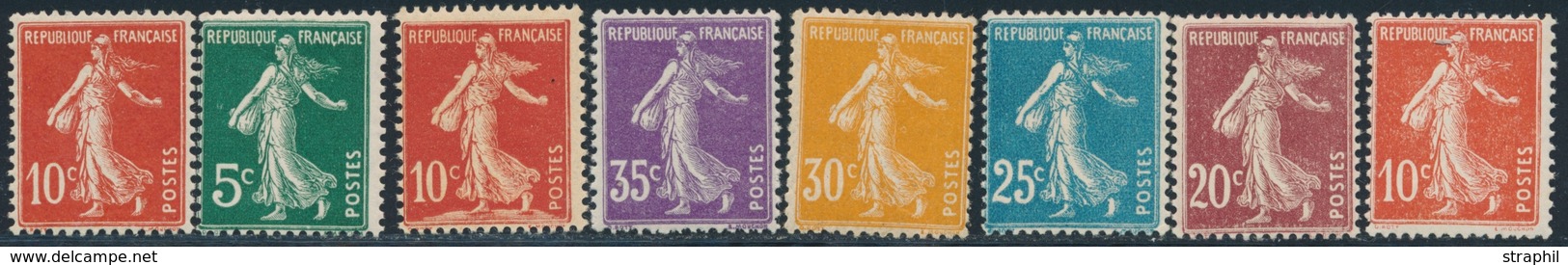 ** N°134/35, 137/42 - TB - 1906-38 Semeuse Camée