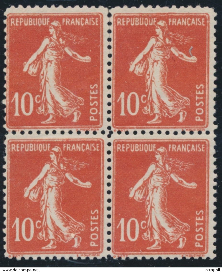 ** N°138 - FAUX DE TURIN - Bloc De 4 -  Signé Jacquart - TB - 1906-38 Säerin, Untergrund Glatt