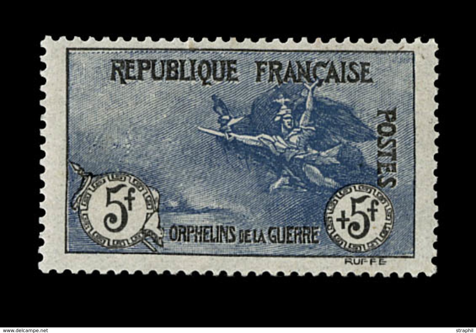 ** N°155 - 5F+5F Orphelin - Signé Calves - TB - Unused Stamps