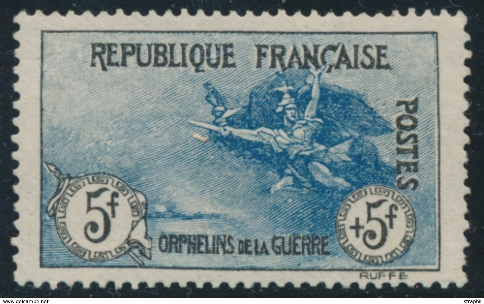 * N°155 - 5F+5F Orphelin - Signé Pasquet - TB - Unused Stamps