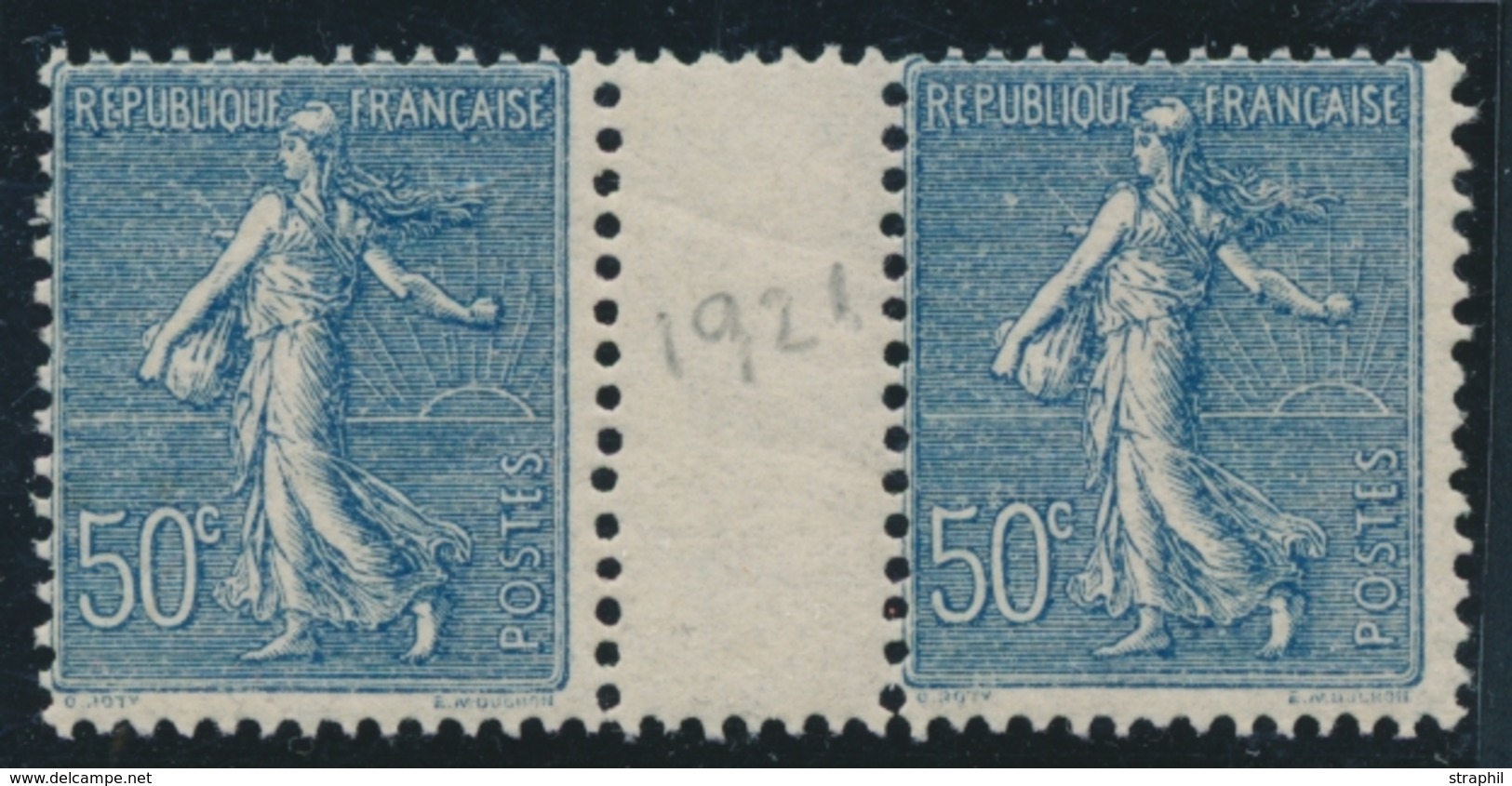 ** N°161 - Paire Avec Interpanneau - Année 1921 - TB - Neufs