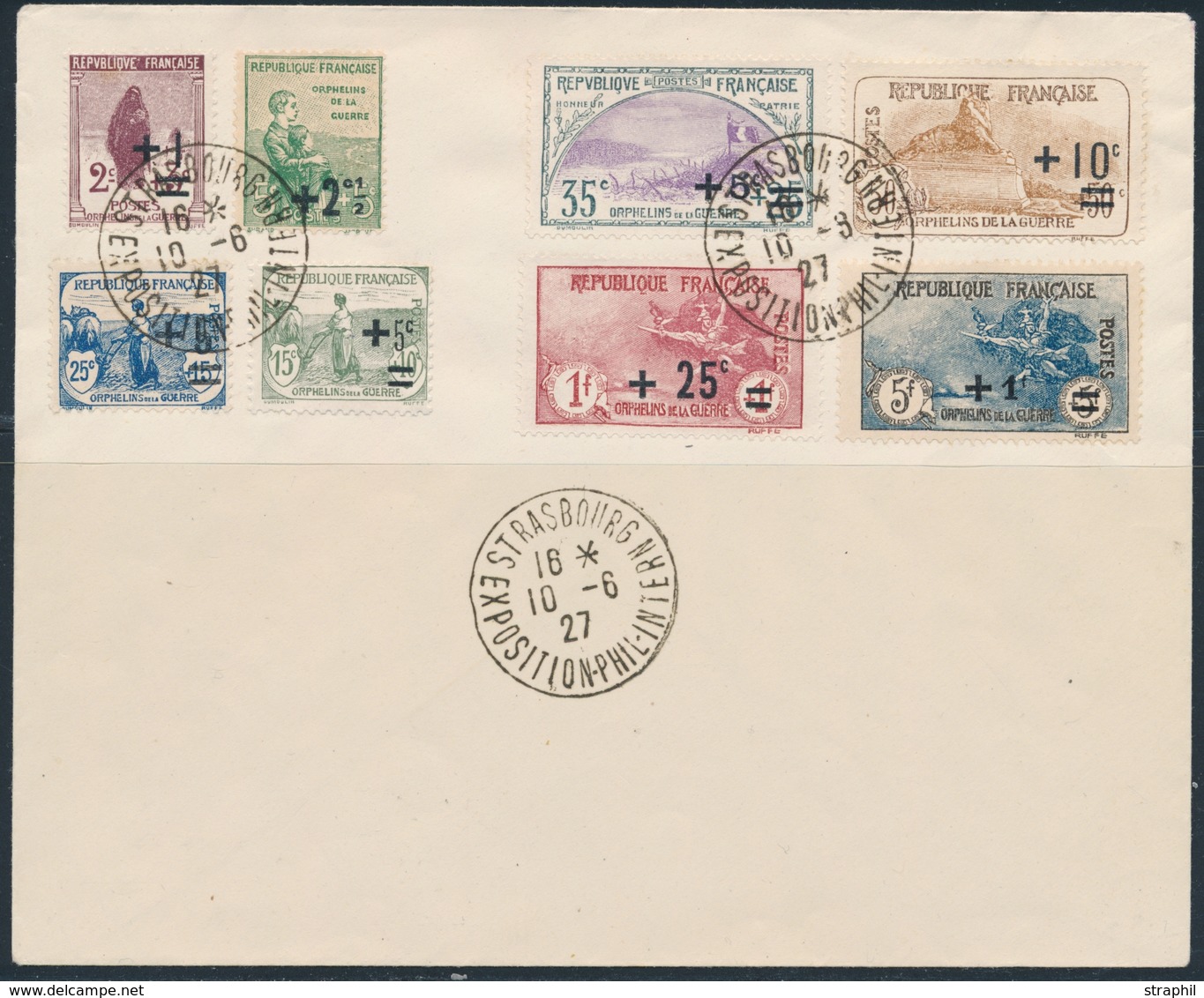 L N°162/69 - Obl STRASBOURG Expo Phil Intern - 10/06/27 - Non Circ - TB - Unused Stamps