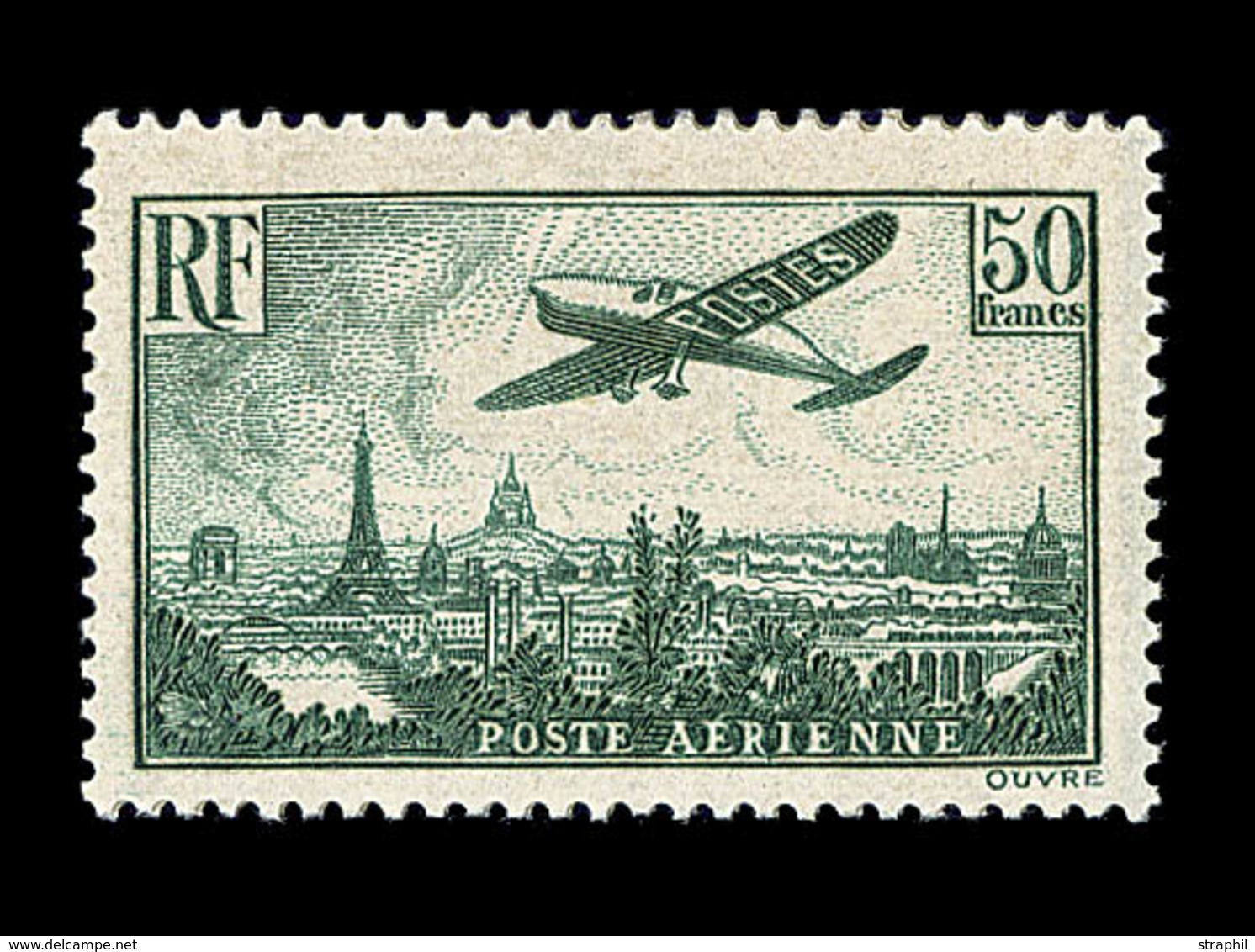 ** N°14a - 50F Vert - BDF Complet - TB - 1927-1959 Mint/hinged