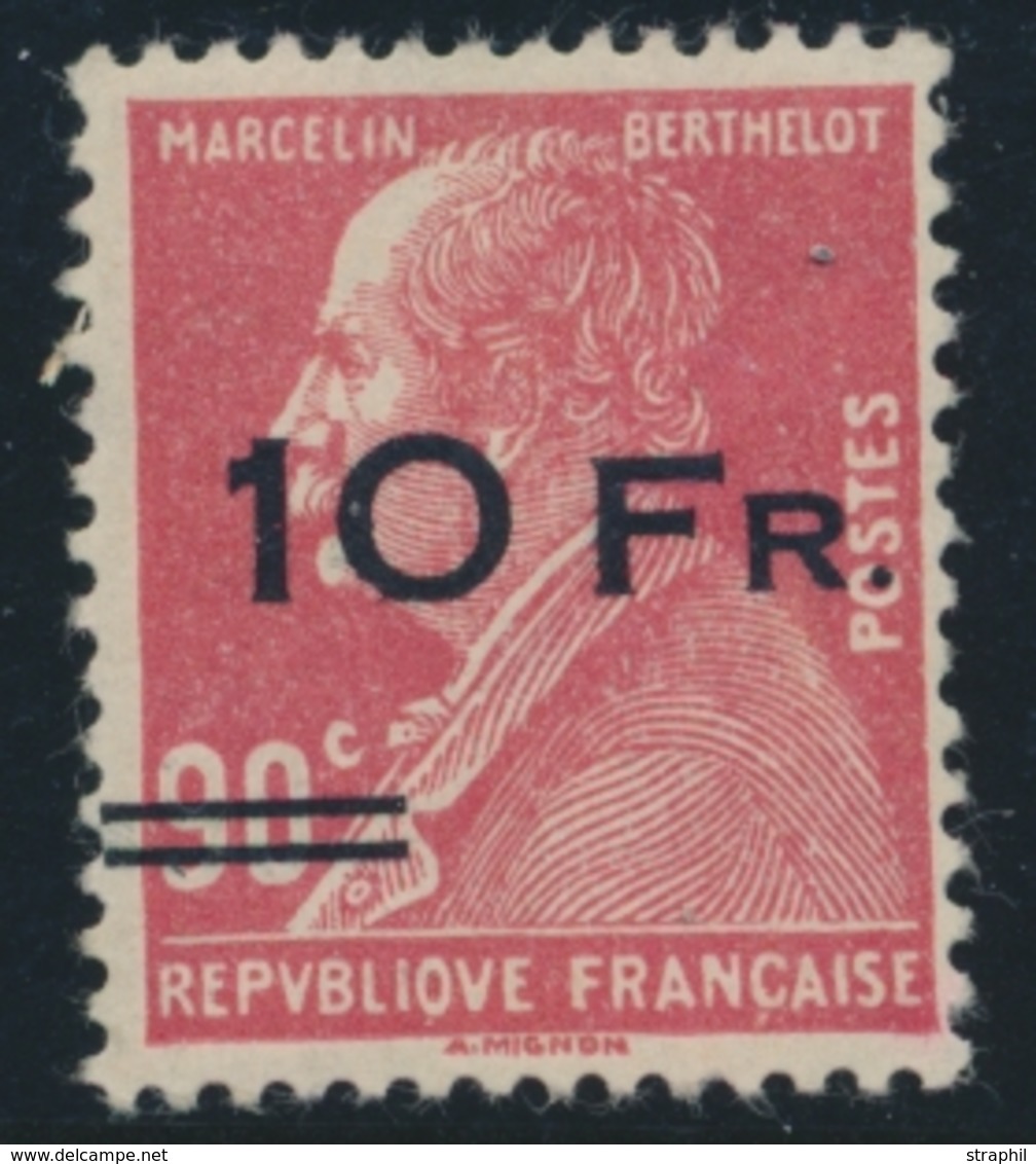 ** N°3 - 10F S/90c Rouge - TB - 1927-1959 Neufs