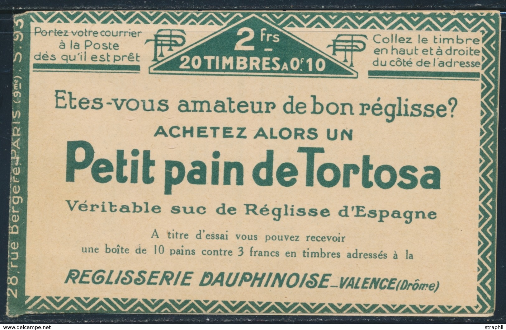 ** N°170CP2 - Villes De Seine Inférieure - Rouen, Le Havre, Dieppe, Fécamp, Yvetot - S93 - Couv. Petit Pain De Tortosa - - Sonstige & Ohne Zuordnung