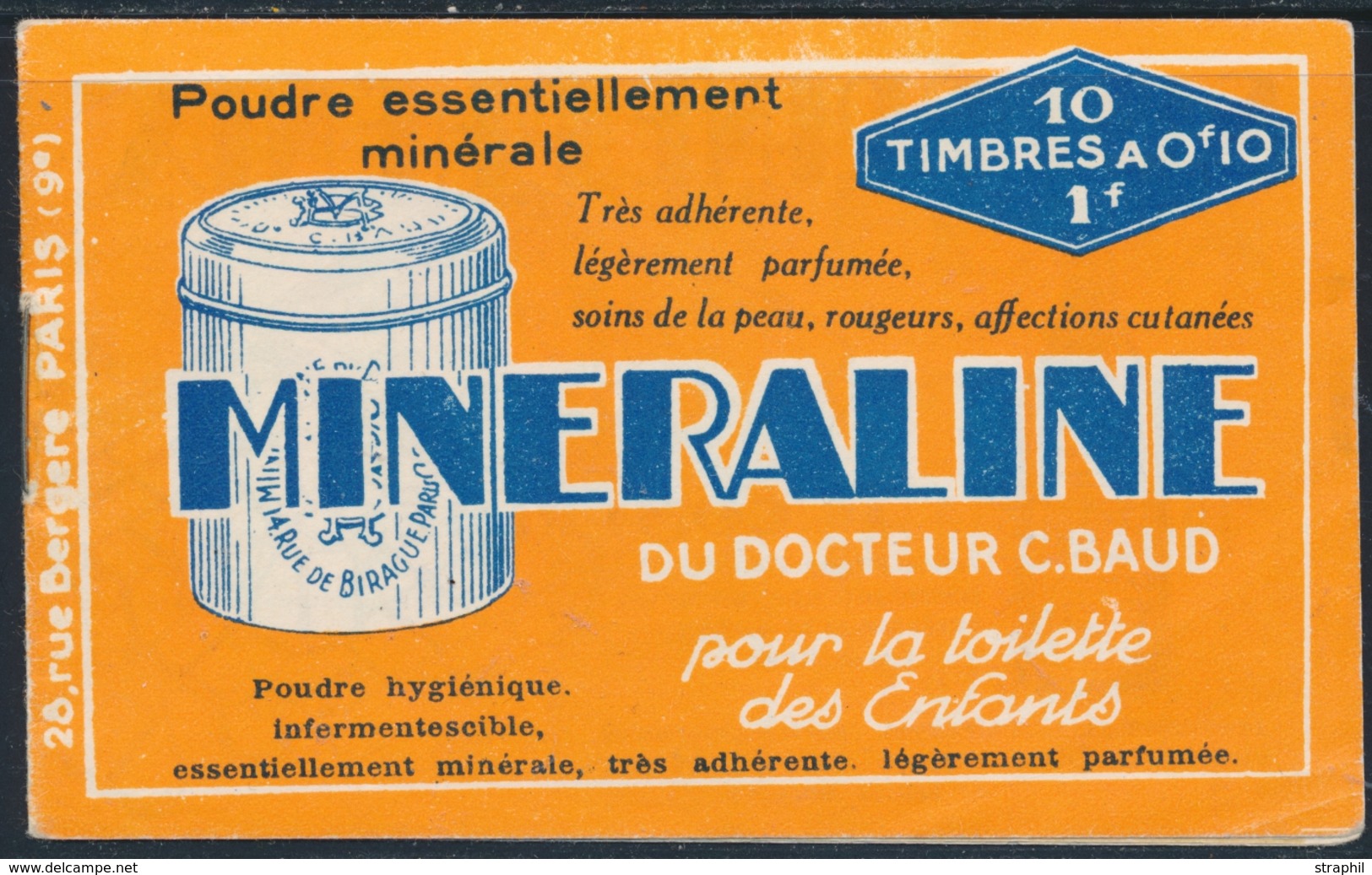 ** N°188 C1 - MINERALINE - 2 Légères Froissures De Fabrication - Sinon TB - Autres & Non Classés