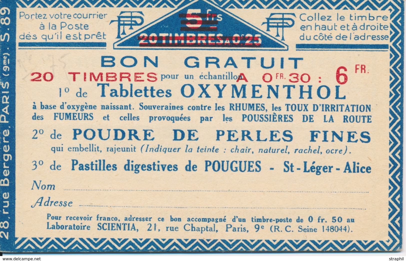 ** N°191 C1 - Evian X4 - S89 - Couv. Oxymenthol, L'Aigle - TB - Autres & Non Classés