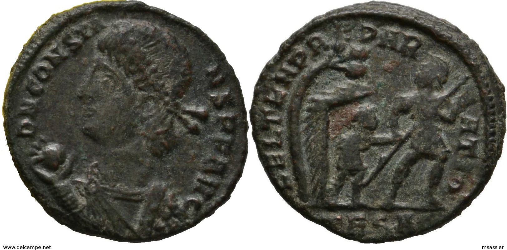 Maiorina De Constans 3,82 G (Thessalonica RIC VIII 118 A ) - L'Empire Chrétien (307 à 363)