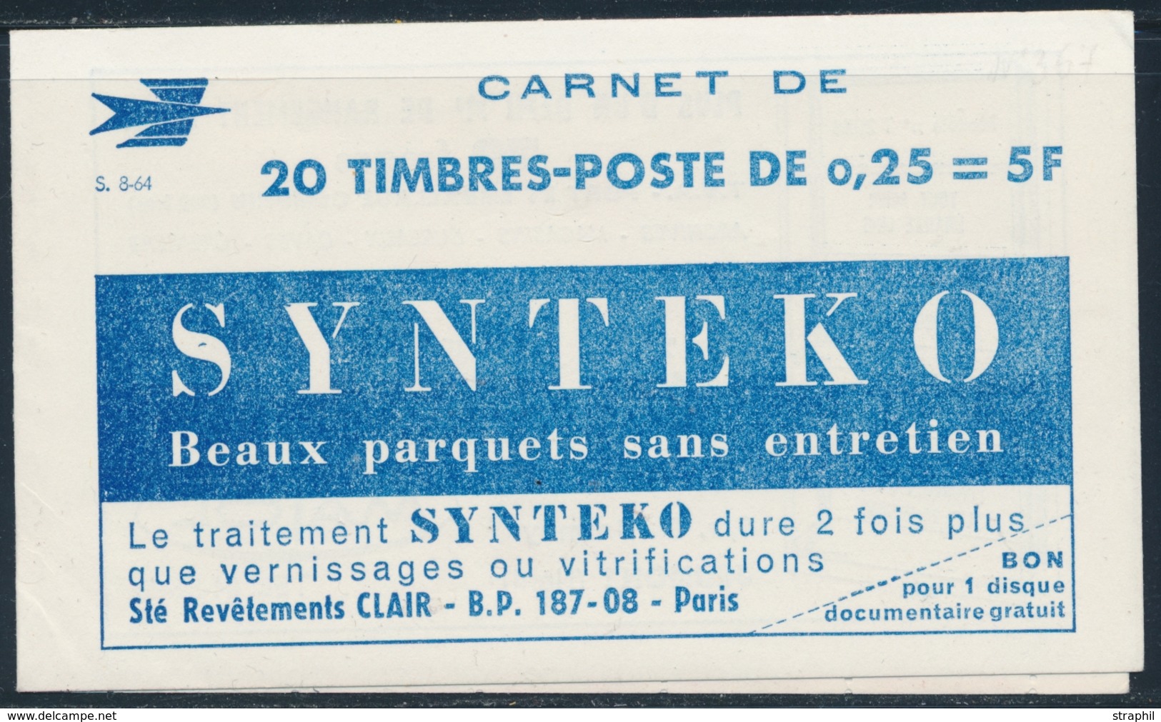 ** N°1263 C4 - PHILATEC - S8.64 - Couv. Synteco, Ecole - TB - Other & Unclassified