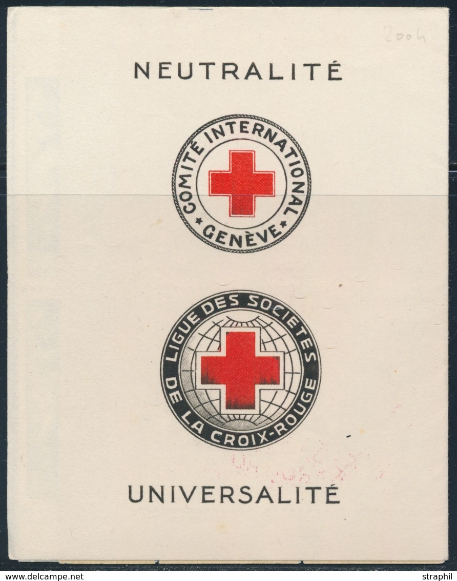 ** N°2004 - Année 1955 - Obl Grd Cachet Rouge S/la Couv. - TB - Croix Rouge