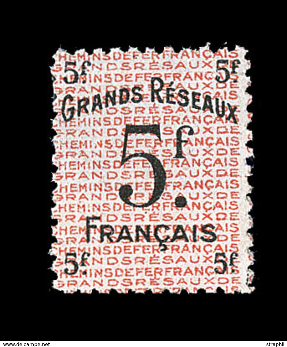 * GRANDS RESEAUX Mau N°19A - Non Emis - 5F - BDF - Pli - Asp. TB - Mint/Hinged