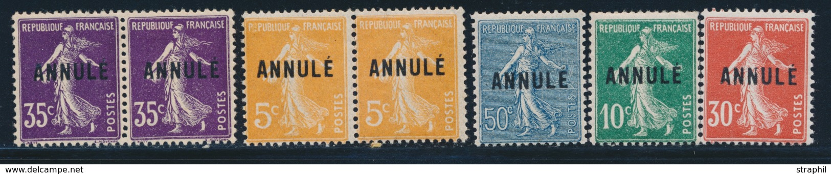 **/* N°142, 158 Paires + N°159/61 CI1 - ANNULE - TB - Cours D'Instruction