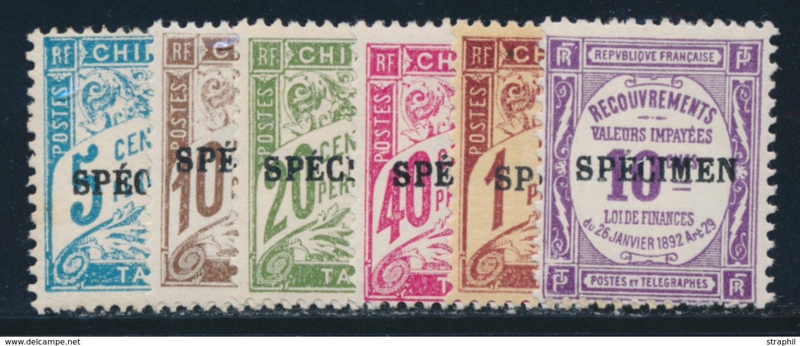 ** TIMBRES TAXE N°28 CI2, 29CI2, 31 CI2, 31 CI1, 40 CI2, 44 CI2 - 6 Val - TB - Cours D'Instruction