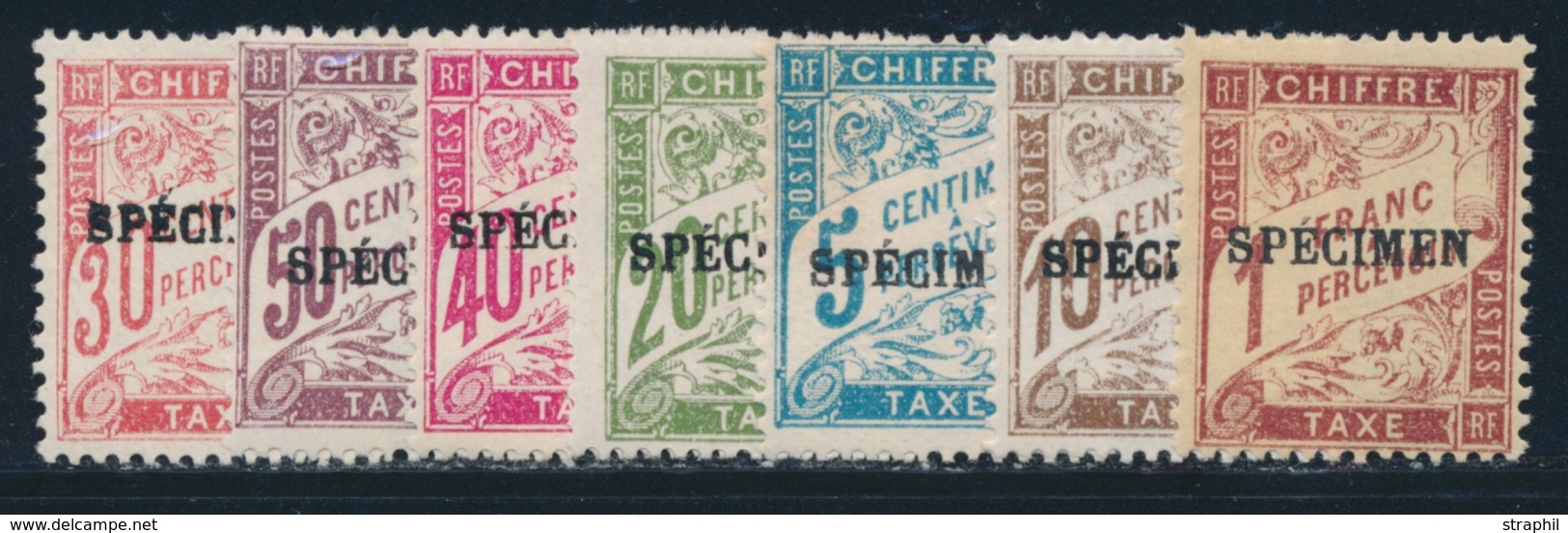 * TIMBRES TAXE N°28/29, 31, 33, 35, 37, 40 - SPECIMEN - Le N°28 Et 40 ** - TB - Cours D'Instruction