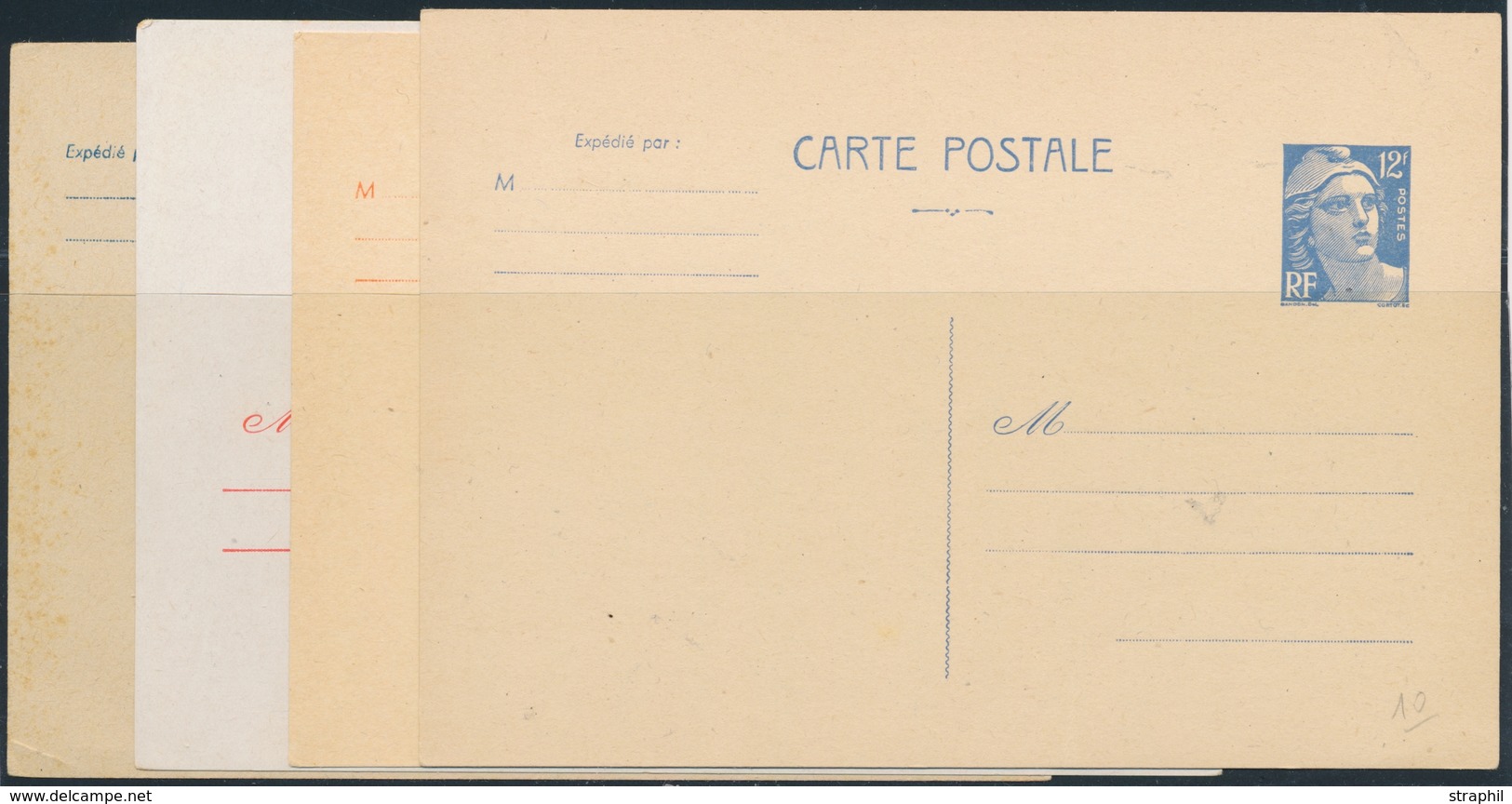 EP (Réf. YVERT/TELLIER) N°719B, 721, 812, 885 CP1 - TB - Letter Cards