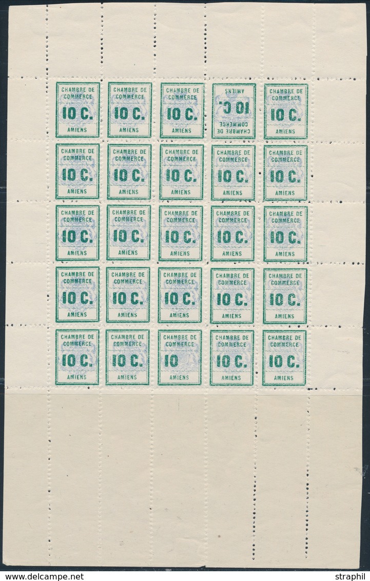 ** N°1 - 10c Vert Et Outremer - Feuille Complète - Rare - TB - Autres & Non Classés