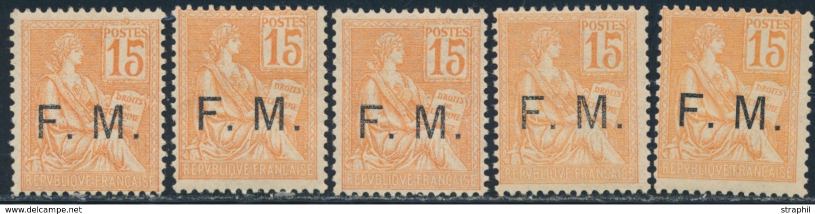 * N°1 X 5 Ex - B/TB - Timbres De Franchise Militaire