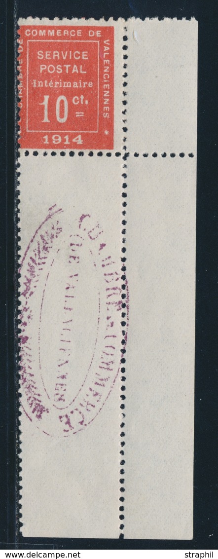 ** N°1 - CDF - Avec Cachet De Valenciennes - Signé A. Brun - TB - Guerre (timbres De)