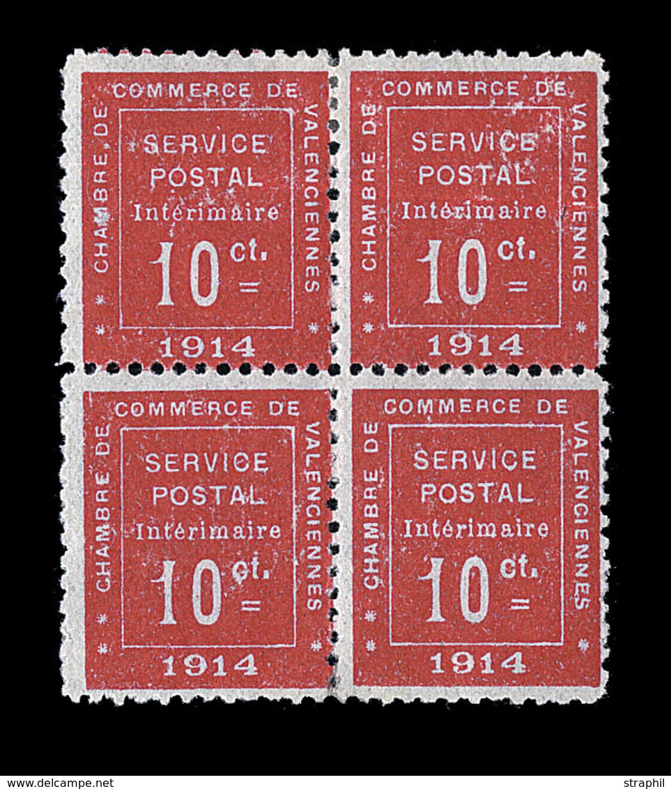 * N°1 - Bloc De 4 - Certif. Calves - TB - Guerre (timbres De)