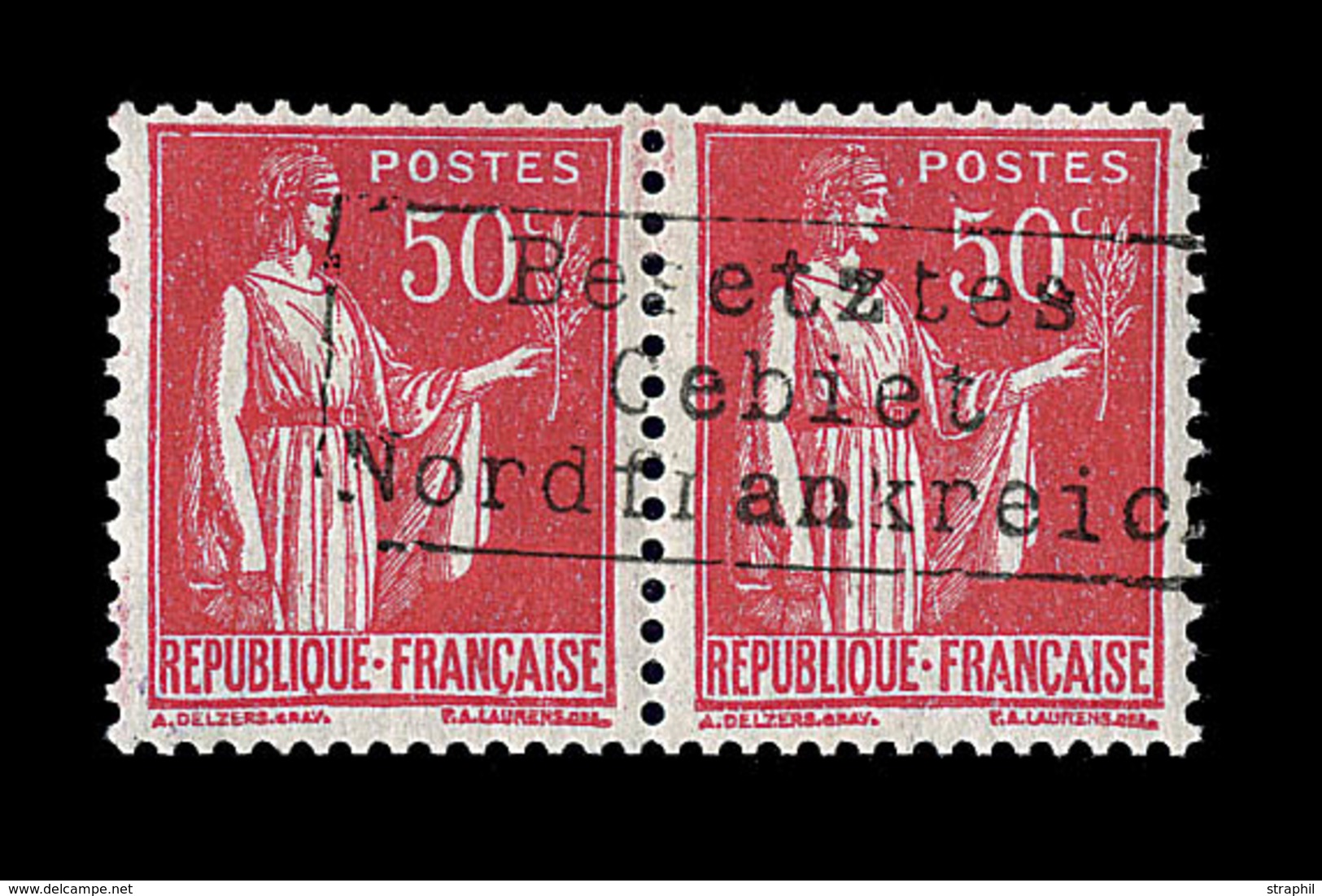 * COUDEKERQUE N°6 - 50c Rouge - Signé ROUMET - TB - War Stamps