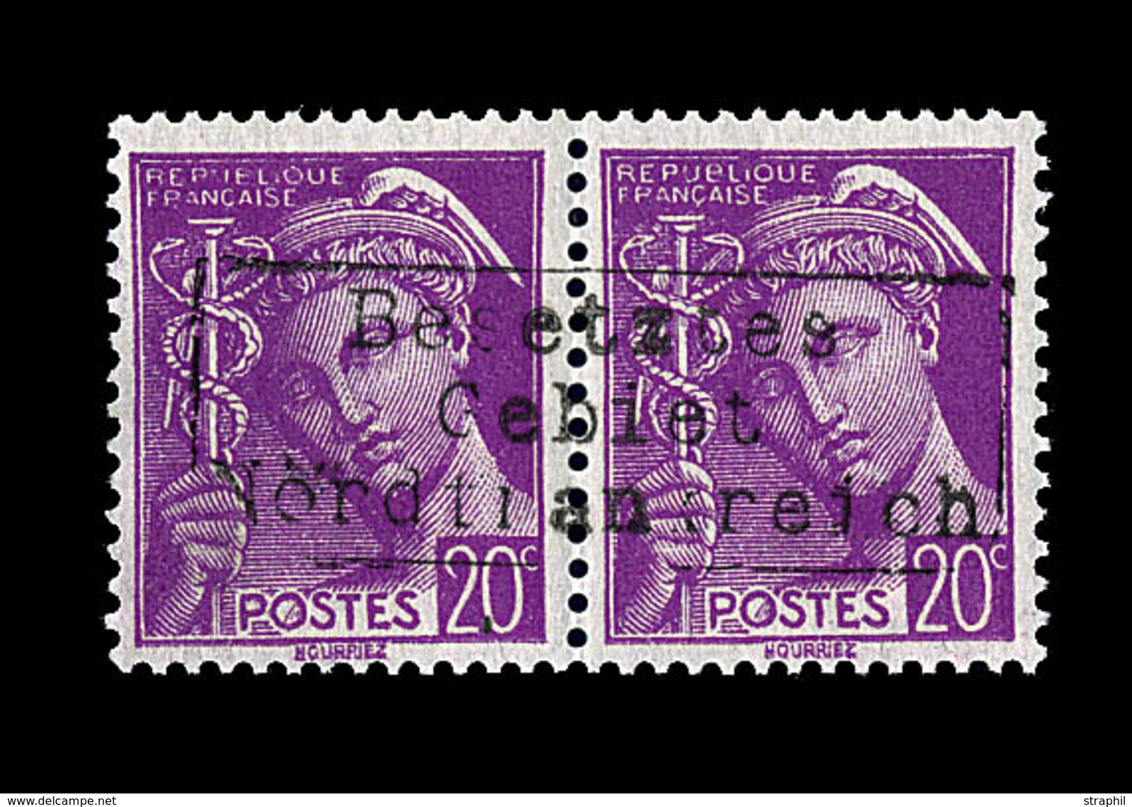 * COUDEKERQUE Mau N°33 - 20c Lilas Rose - Signé Darteyre - TB - War Stamps