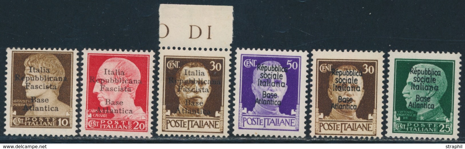 ** BASE NAVALE ITALIENNE N°1, 3, 5, 10/12 - 6 Valeurs - TB - War Stamps