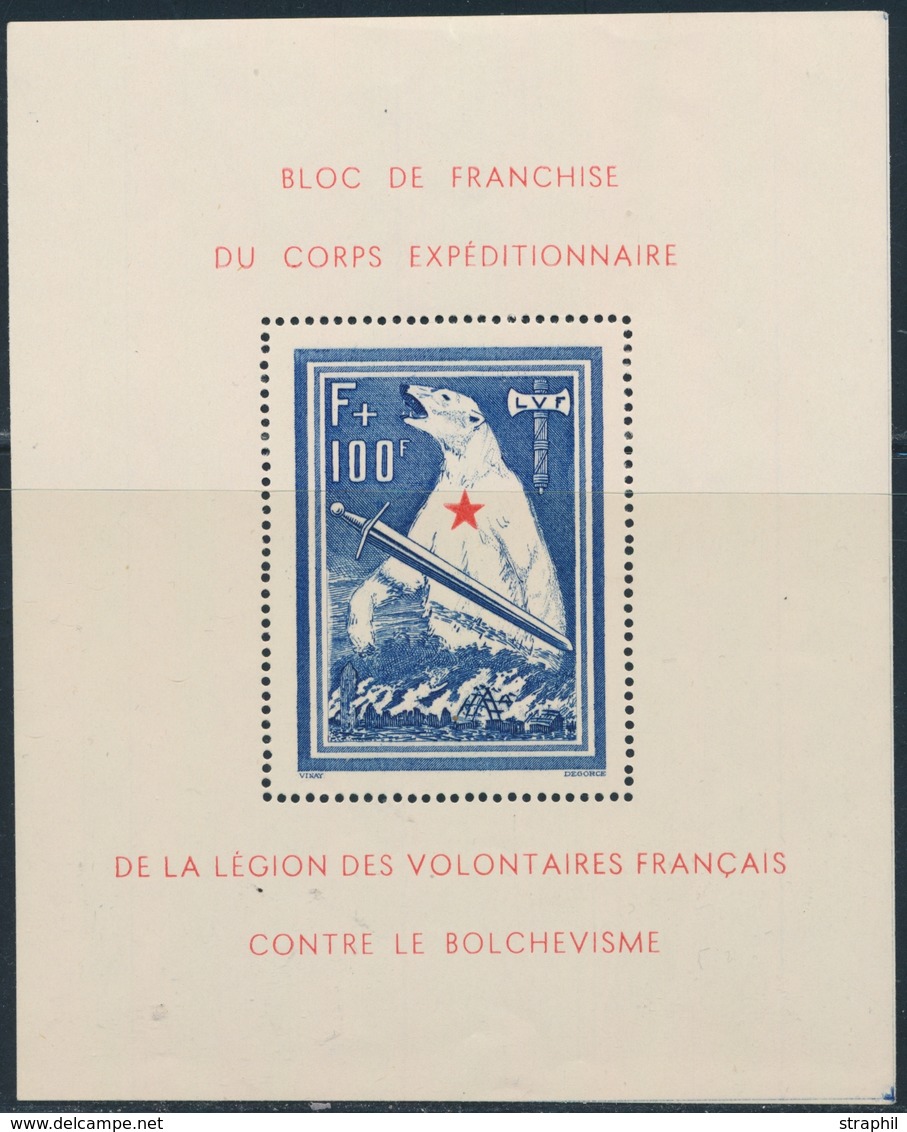 ** LEGION VOLONTAIRE FRANCAISE BF N°1 - Bloc De L'Ours - TB - War Stamps