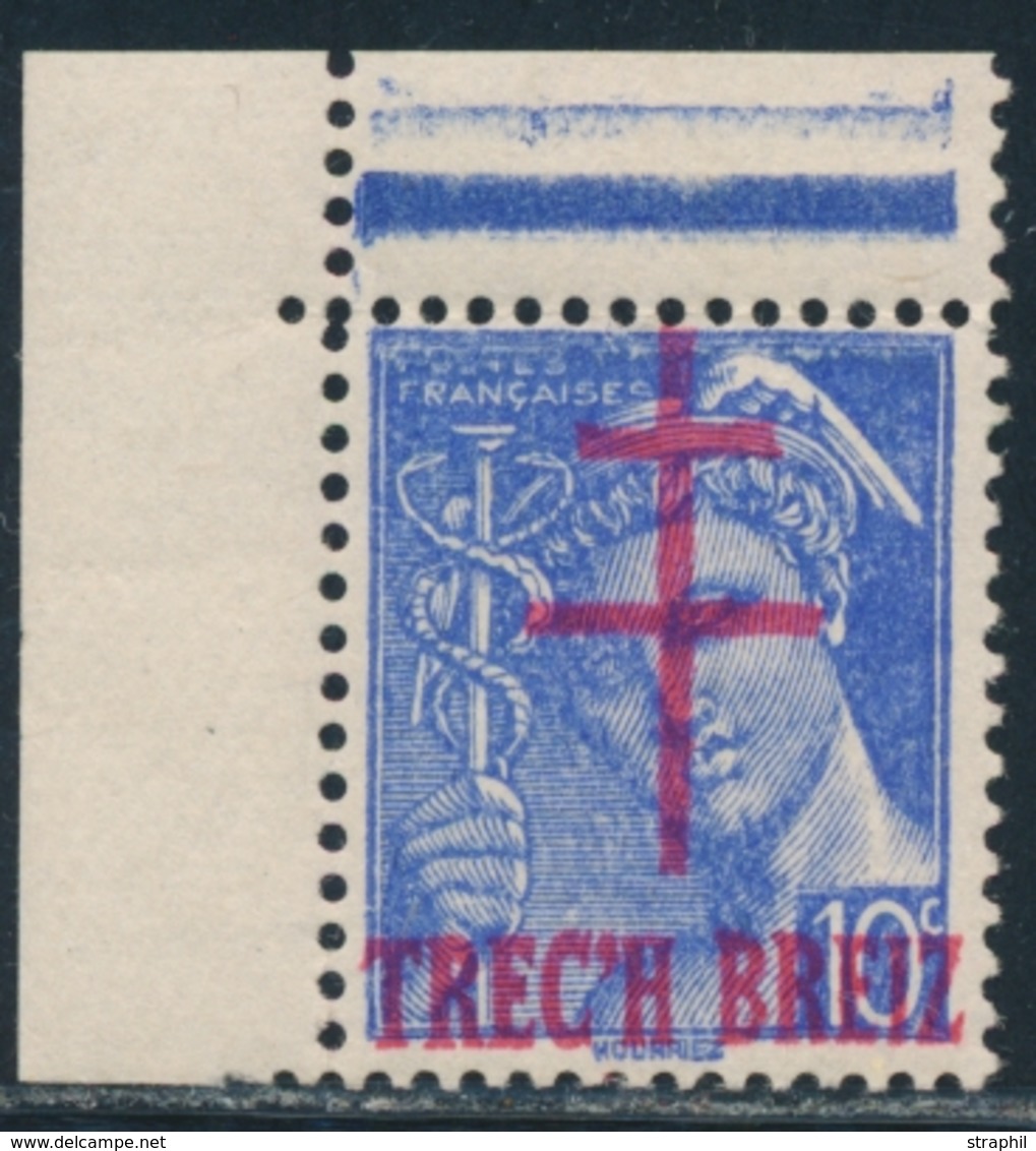 ** BRETAGNE - N°1M - 10c Bleu - CDF - TB - Libération