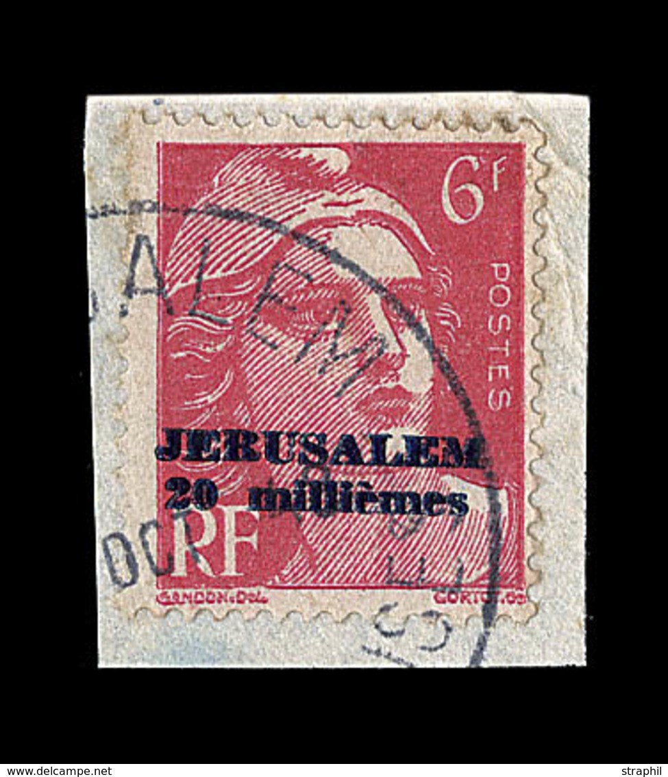 F POSTES JERUSALEM  N°3 - Obl. Grd Cachet - Mèches Reliées - TB - Guerre (timbres De)