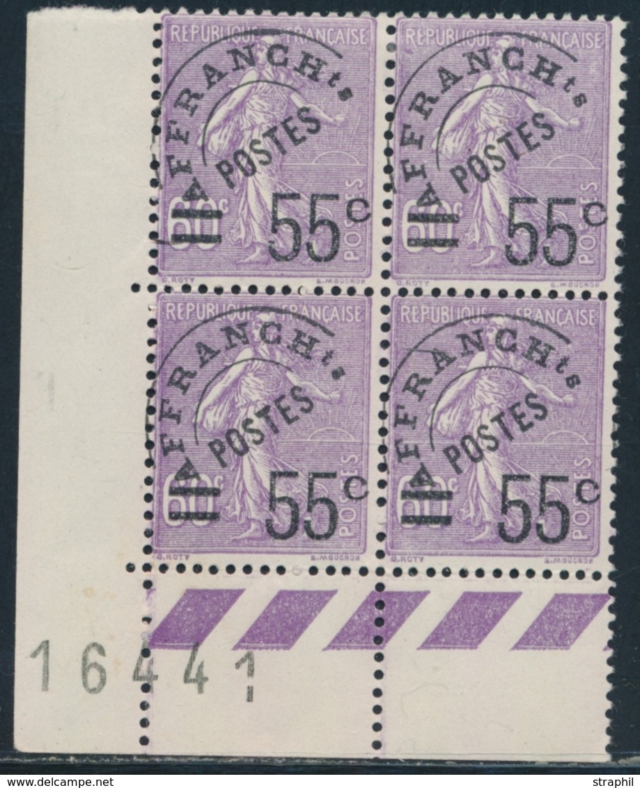 **/* N°47 - Bloc De 4 - CDF - N° Contrôle - 2 Ex ** - TB - 1893-1947