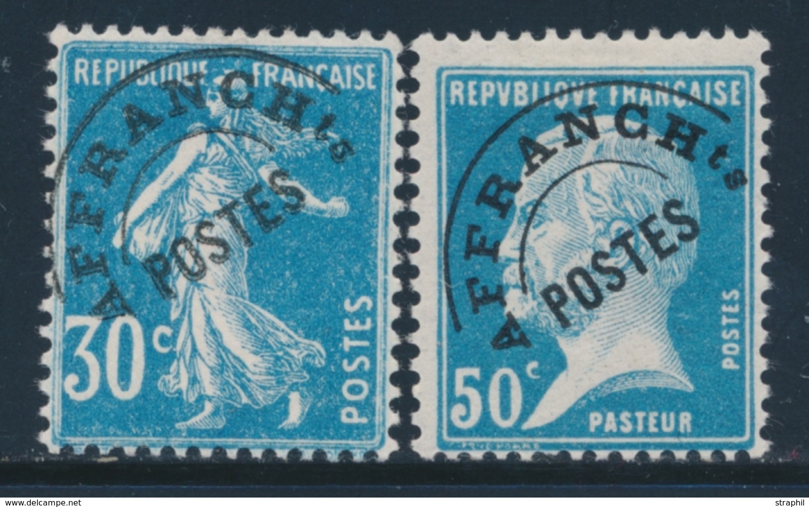 * N°60, 68 - 30c Bleu Et 50c Bleu Pasteur - TB - 1893-1947