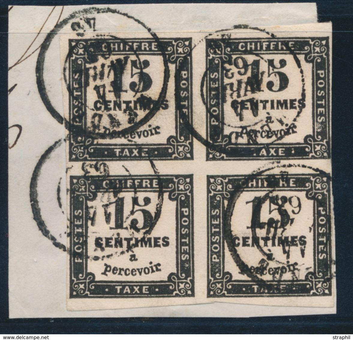 F N°3 - 15c Noir - Bloc De 4 - TB - 1859-1959 Neufs