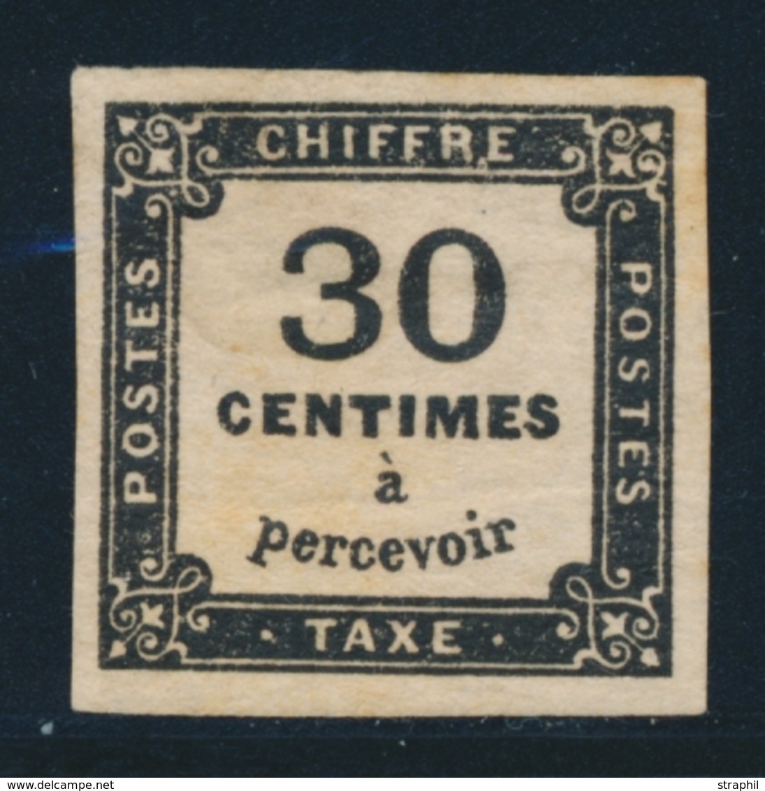 * N°6 - 30c Noir - Rousseur - 1859-1959 Mint/hinged