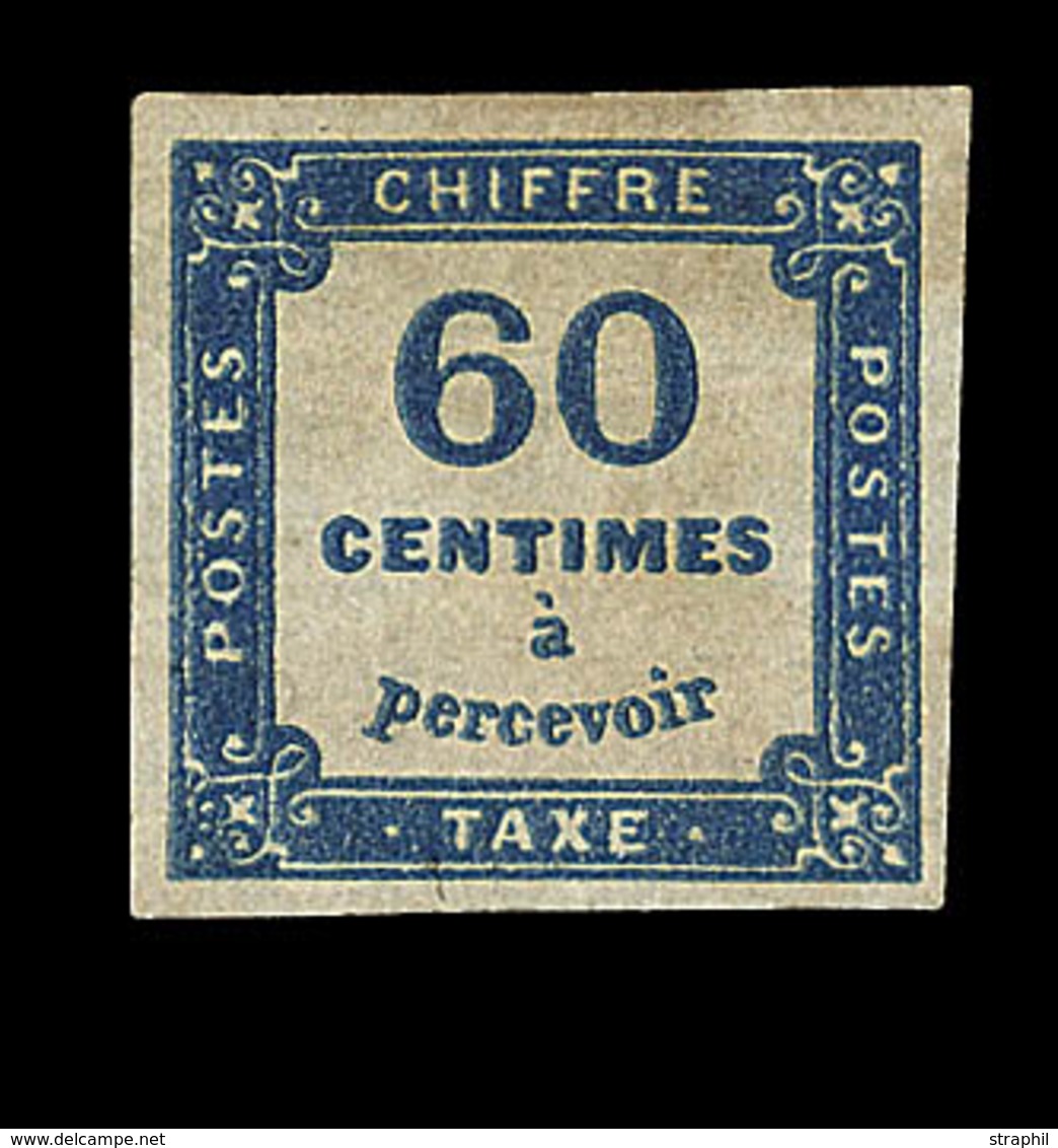 * N°9a - 60c Bleu Très Foncé - Forte Charn. - TB - 1859-1959.. Ungebraucht