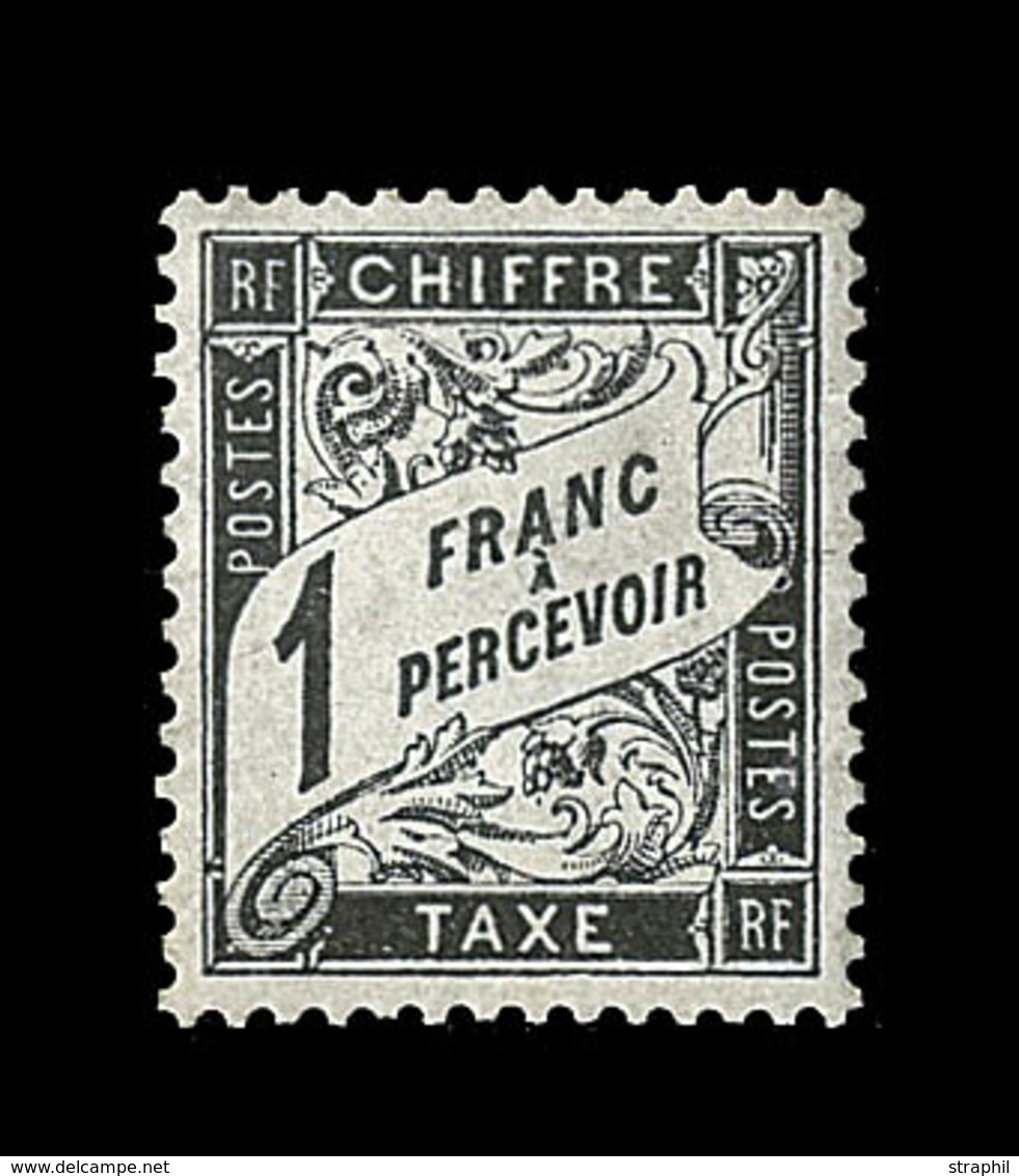 (**) N°22 - 1F Noir - TB - 1859-1959 Mint/hinged