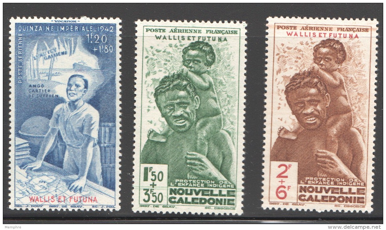 1942  Protection De L'enfance Indigène Yv PA 1-3 *  MH - Ongebruikt