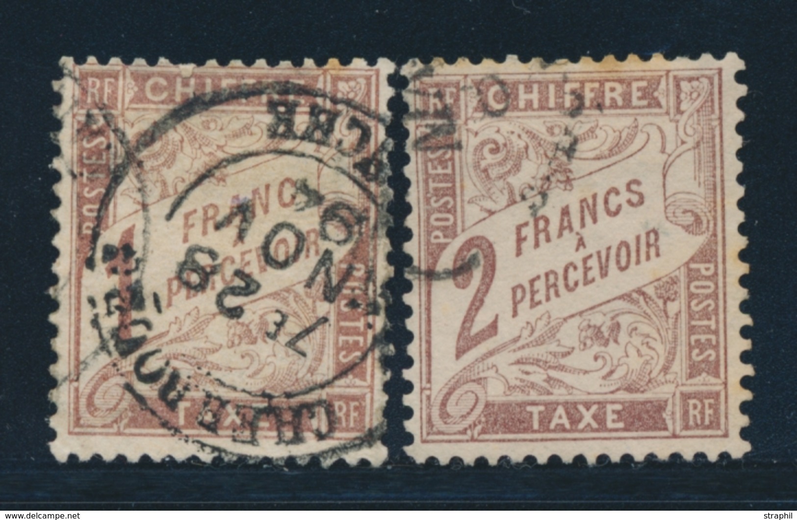 O N°25/26 - 1F Et 2F Marron - Signé Calves - TB - 1859-1959 Mint/hinged